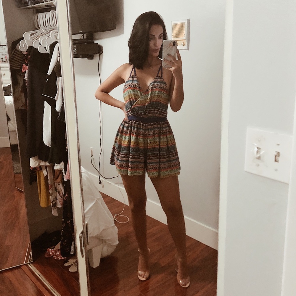 Colorful printed romper